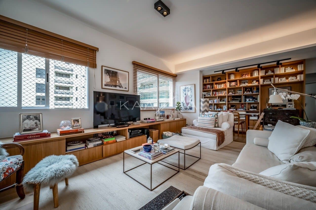 No Itaim Bibi, um apartamento lindíssimo com reforma de Marina Linhares e vista para o Parque do Povo - Foto 6
