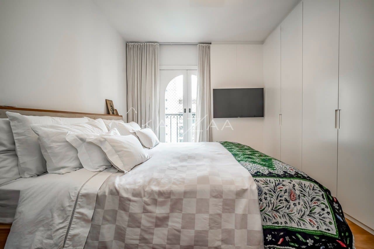 No Itaim Bibi, um apartamento lindíssimo com reforma de Marina Linhares e vista para o Parque do Povo - Foto 16