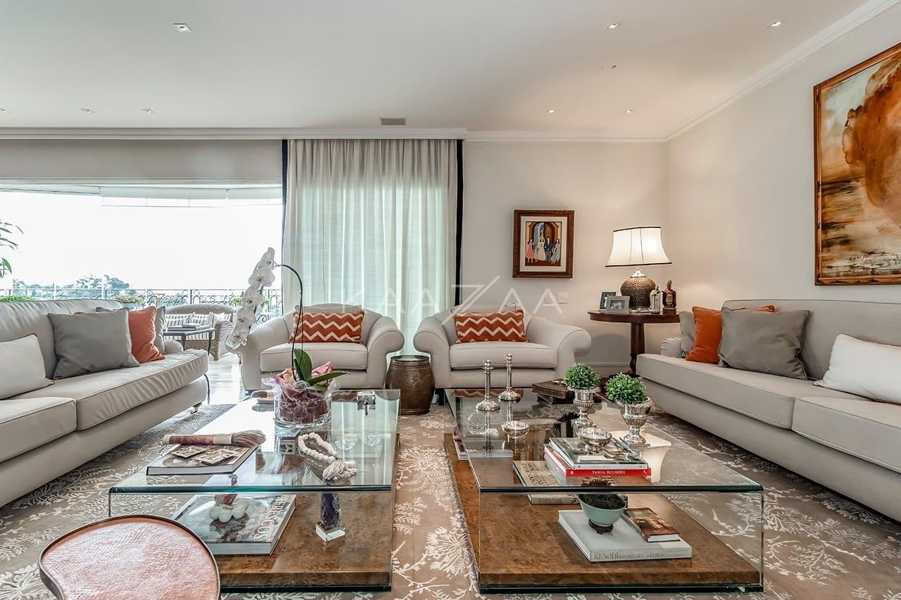 Ambientes suntuosos, planta ampla e vista panorâmica. Apartamento neoclássico no Jardim Guedala. - Foto 3