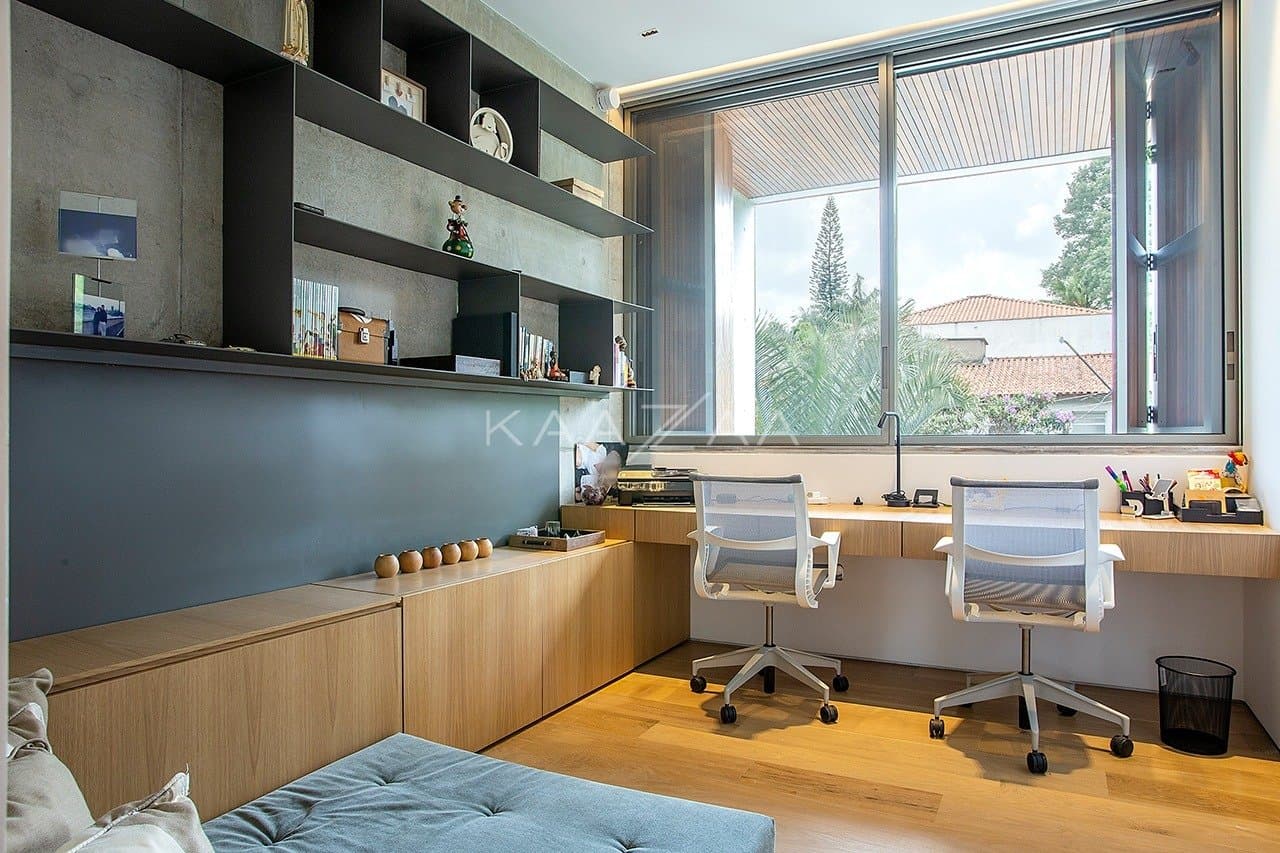 Contemporânea e toda mobiliada: casa com ambientes livres e jardim magnífico em rua fechada em Alto de Pinheiros. - Foto 77